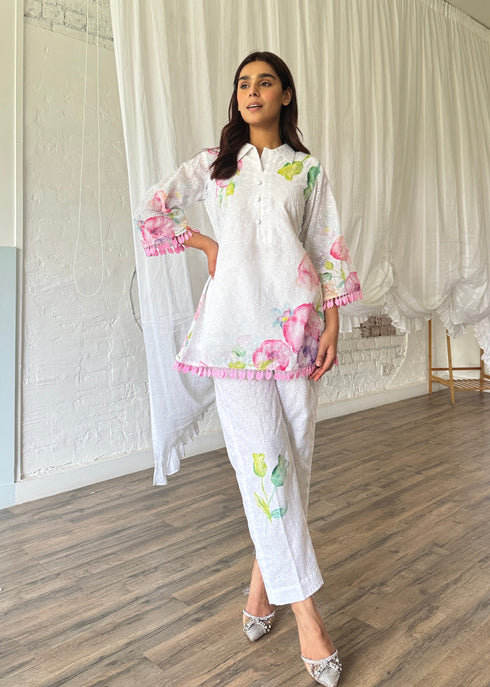 Ayna White Summer Schiffi Coord